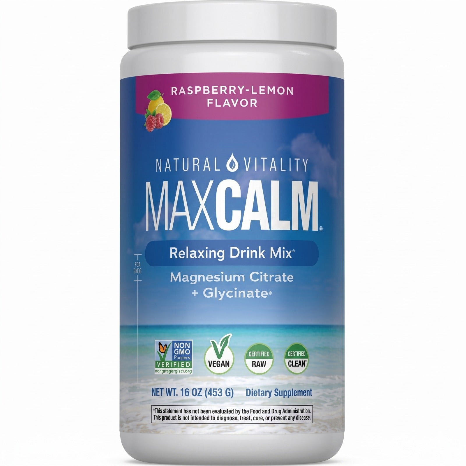 Max Calm Magnesio en Polvo para Relajación y Sueño