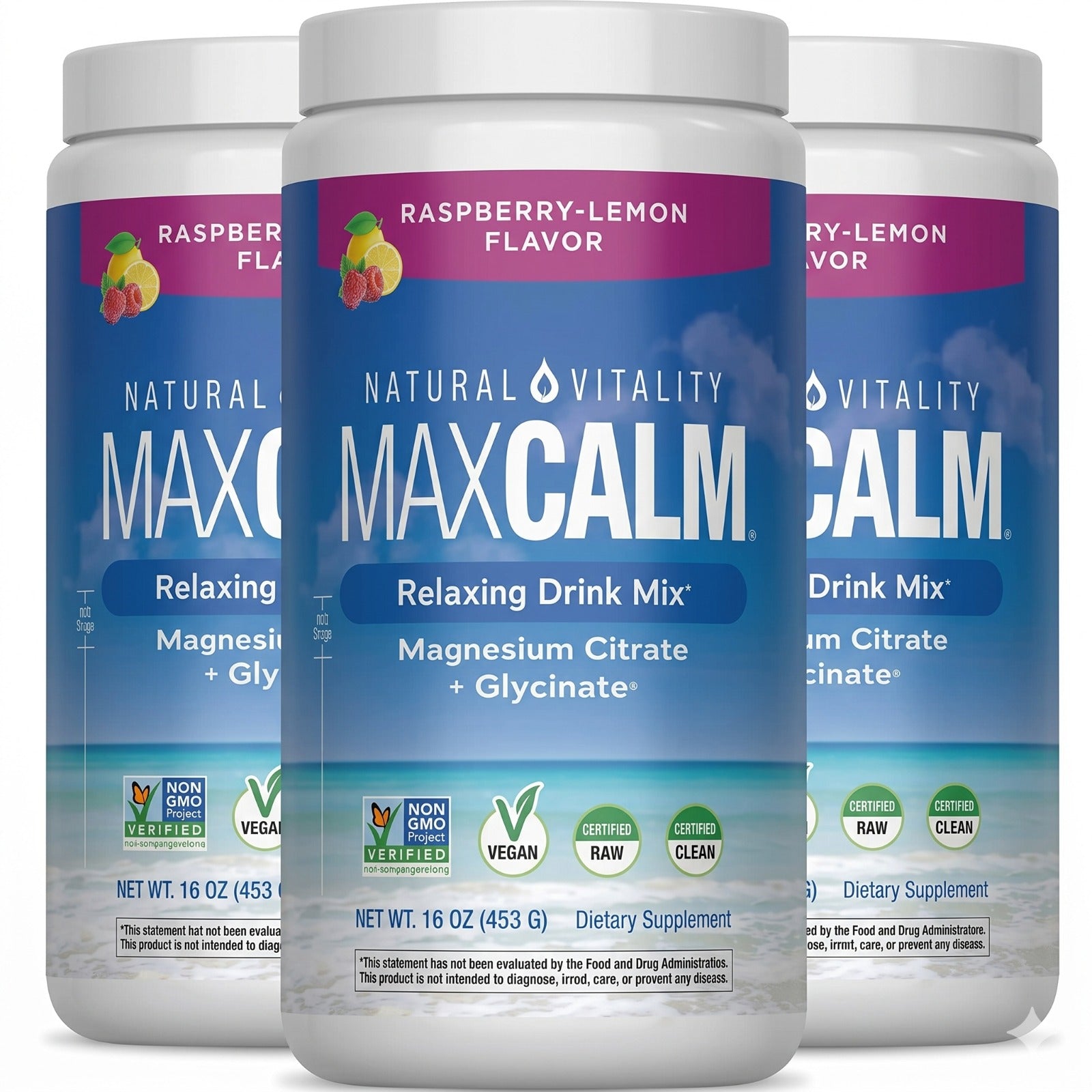 Max Calm Magnesio en Polvo para Relajación y Sueño